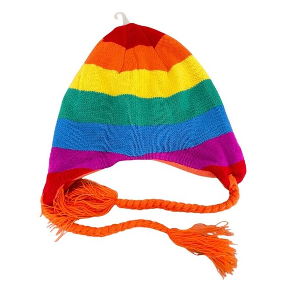 Disney Parks Epcot Figment Colorful Knit Hat Adult Size Rainbow NWT